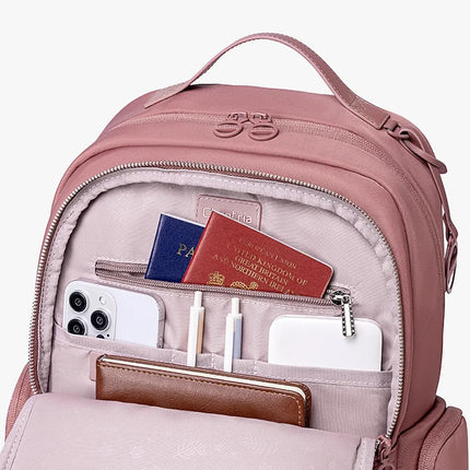 Mochila Femenina en Cuero Urbano Ravena para Laptop 15.6" CARGUE - Vista 9