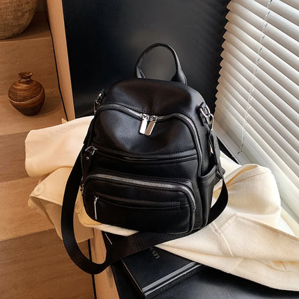 Mochila y Bolso de Hombro Versátil Femenina Elisa CARGUE - Gris