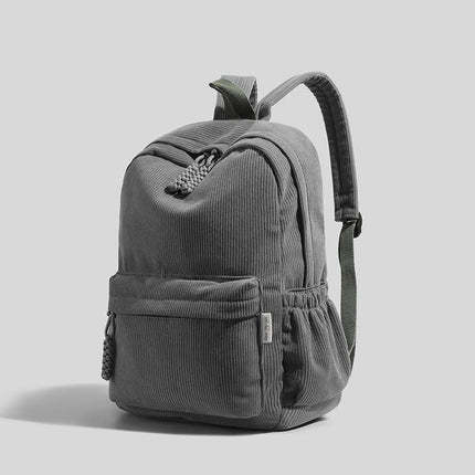 Mochila Fashion en Pana Terciopelo con Gran Capacidad CARGUE - Blanco