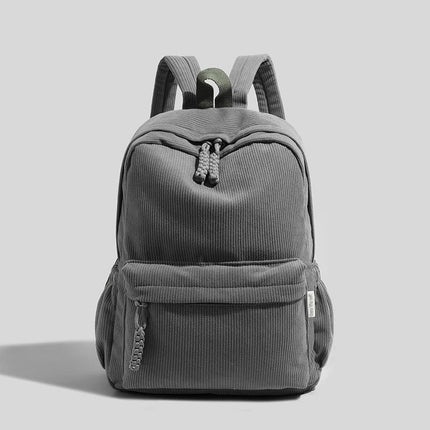 Mochila Fashion en Pana Terciopelo con Gran Capacidad CARGUE - Gris