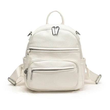 Mochila y Bolso de Hombro Versátil Femenina Elisa CARGUE - Blanco