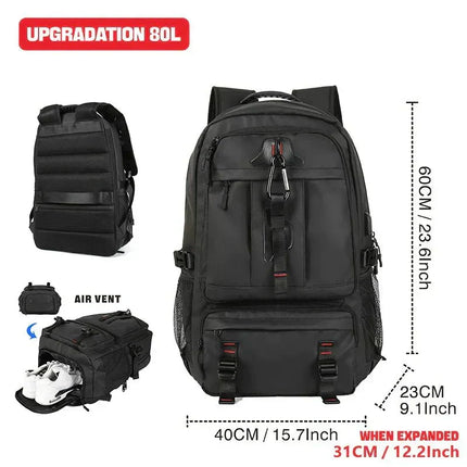 Mochila de Viaje Táctica Militar Expansible con USB Laptop 17.3" CARGUE - Vista 11