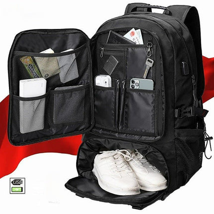 Mochila de Viaje Táctica Militar Expansible con USB Laptop 17.3" CARGUE - 45 Litros