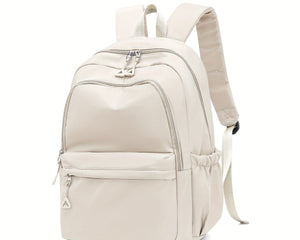 Mochila Escolar Femenina Ligera y Versátil de Gran Capacidad CARGUE - Beige