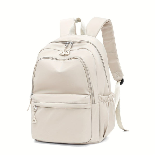 Mochila Escolar Femenina Ligera y Versátil de Gran Capacidad CARGUE - Beige