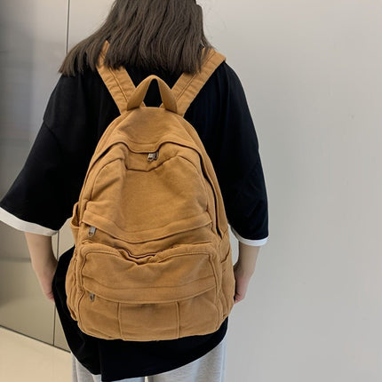 Mochila Escolar Femenina Vintage Impermeable con Bolsillos CARGUE - Vista 7