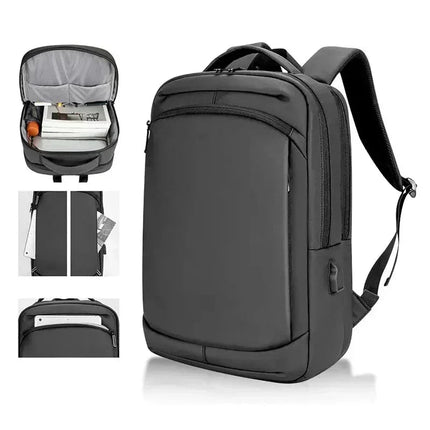 Mochila Ejecutiva Impermeable con Puerto USB para Laptop 15.6" CARGUE - Vista 3