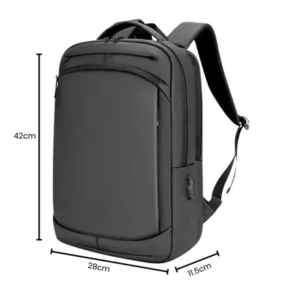 Mochila Ejecutiva Impermeable con Puerto USB para Laptop 15.6" CARGUE - Vista 7