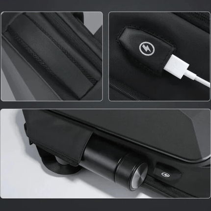 Mochila Ejecutiva Impermeable Expansible para Laptop 14" con USB CARGUE - Vista 4