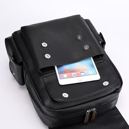 Mochila Ejecutiva Retro en Cuero Sintético Premium CARGUE - Vista 6
