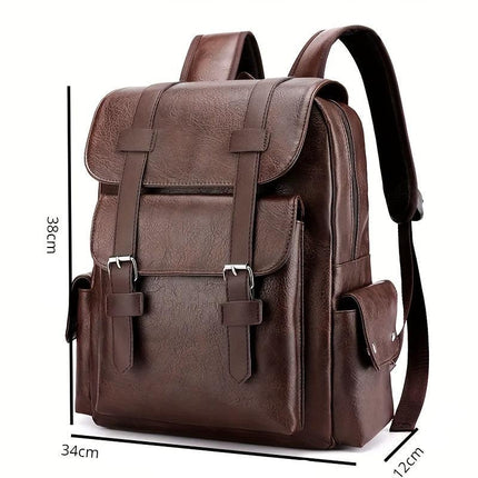 Mochila Ejecutiva Retro en Cuero Sintético Premium CARGUE - Vista 7