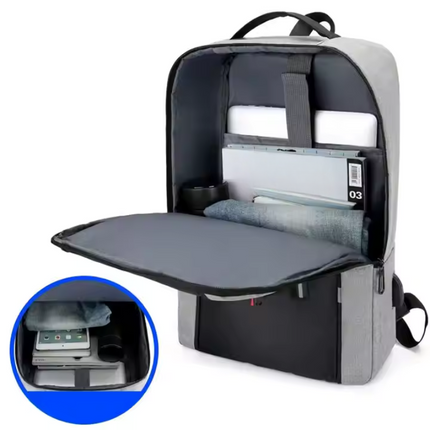 Mochila Ejecutiva Slim para Laptop con Conector USB CARGUE - Vista 5