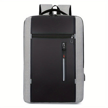 Mochila Ejecutiva Slim para Laptop con Conector USB CARGUE - Gris
