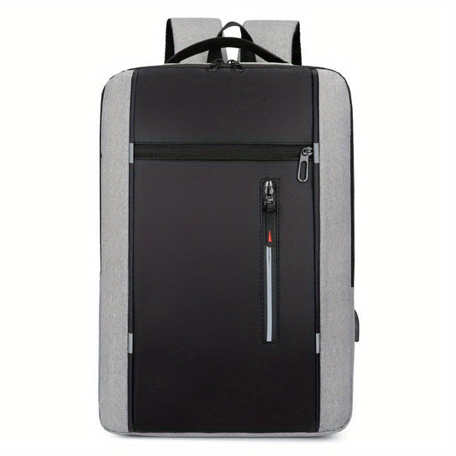 Mochila Ejecutiva Slim para Laptop con Conector USB CARGUE - Gris