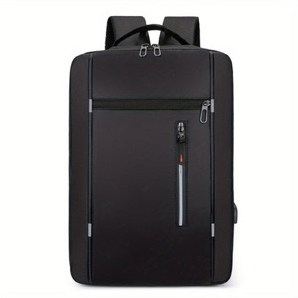 Mochila Ejecutiva Slim para Laptop con Conector USB CARGUE - Negro