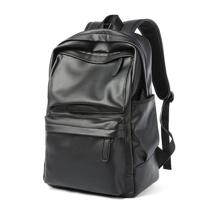Mochila de Viaje Casual en Cuero Impermeable de Alta Gama CARGUE - Negro